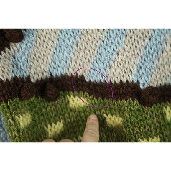 Vintage Handmade Pullover Sweater S M Cottagecore Farm Bobble Granny Cabincore - Picture 6 of 10